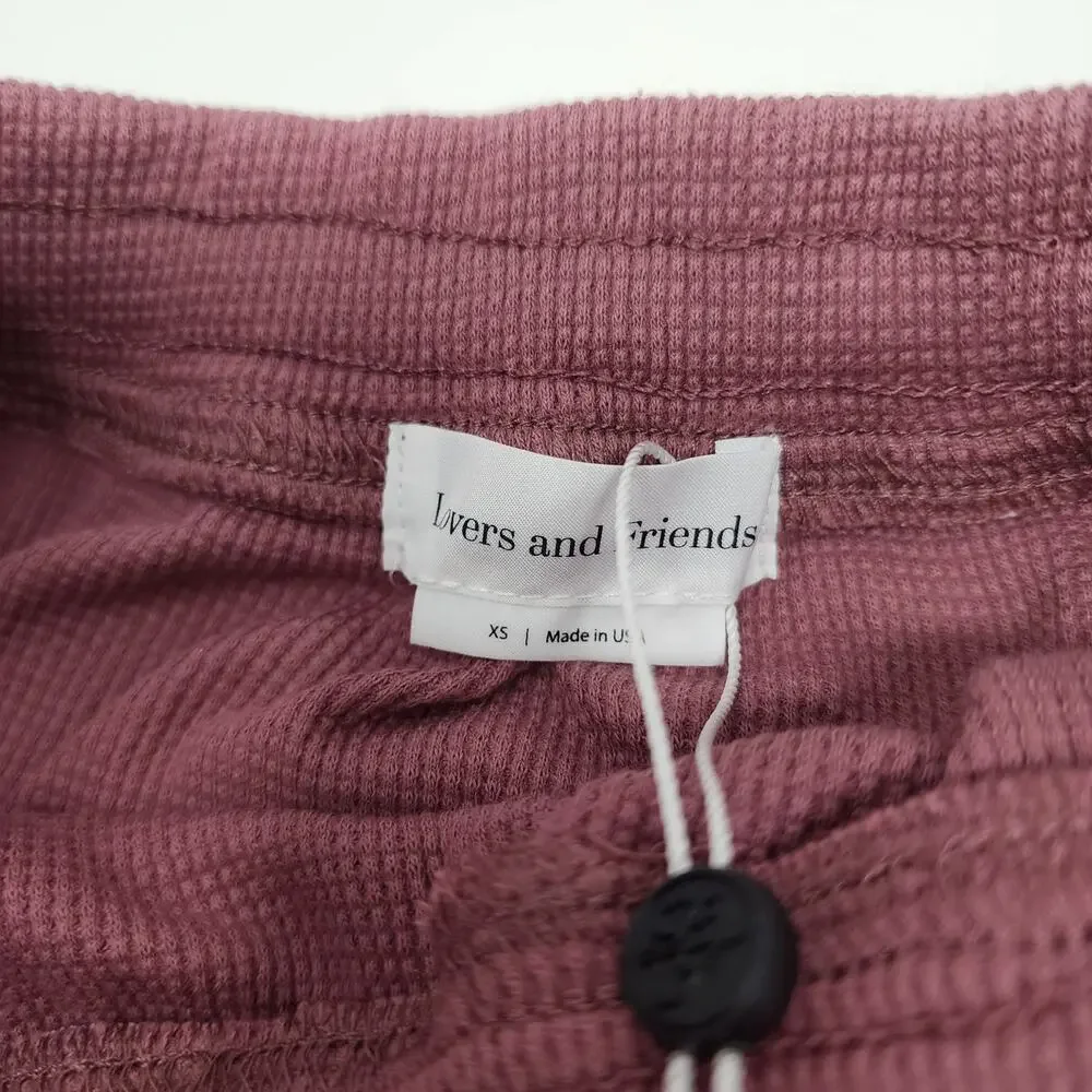Lovers + Friends Thermal Knit Unlined Celeste Skirt in Deep Mauve Size XS